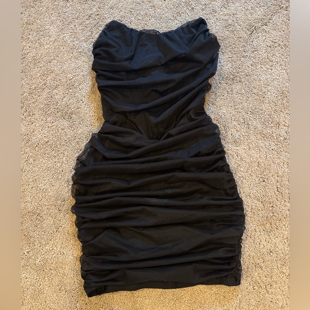 Superdown Black Strapless Dress